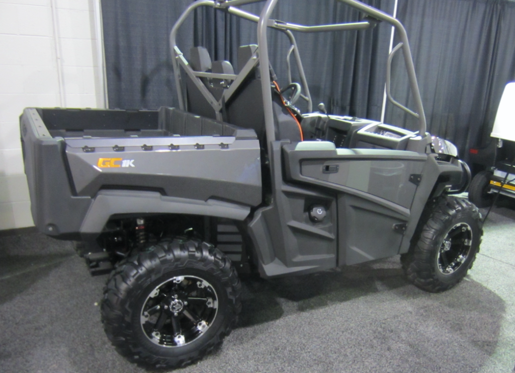 New side-by-side utility vehicle using 11 rotationally molded parts produced by the company Centro Inc